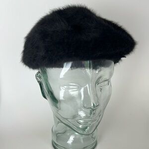 KANGOL Black Furgora Faux fur Beret